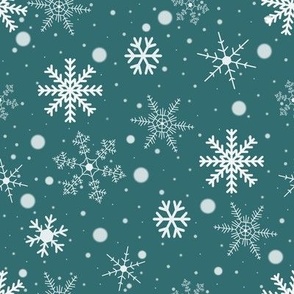 Snowflakes wise one Deep Green