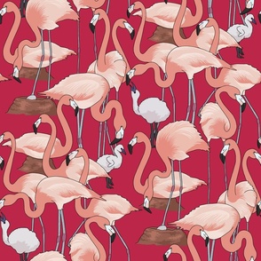 Flamingo Nursery - Magenta (Large)