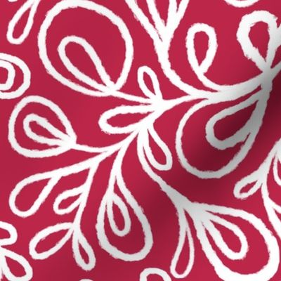 Red, Leaves, Pattern, Viva Magenta, Pantone, Pink, Floral, JG Anchor Designs, #red #christmas #coastal