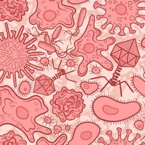 Pink Doodle Microbes