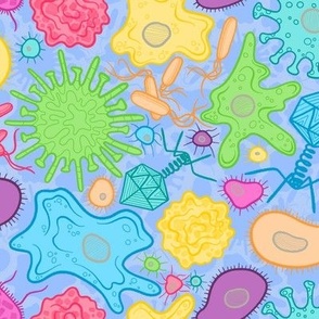 Rainbow  Doodle Microbes
