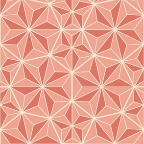 (L) Origami 18x14 Rose Pink Origami Heptagon Lace-Spring Garden Collection by LeonardosCompass 14102931