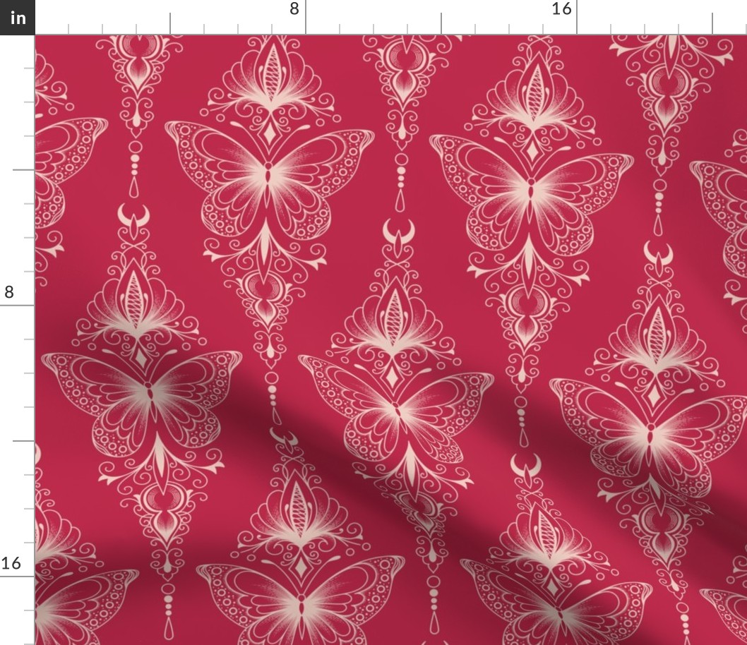 2535 A - Ornamental butterflies, Viva Magenta