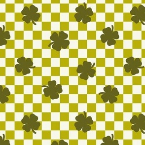 St Patricks Checkerboard Clovers 