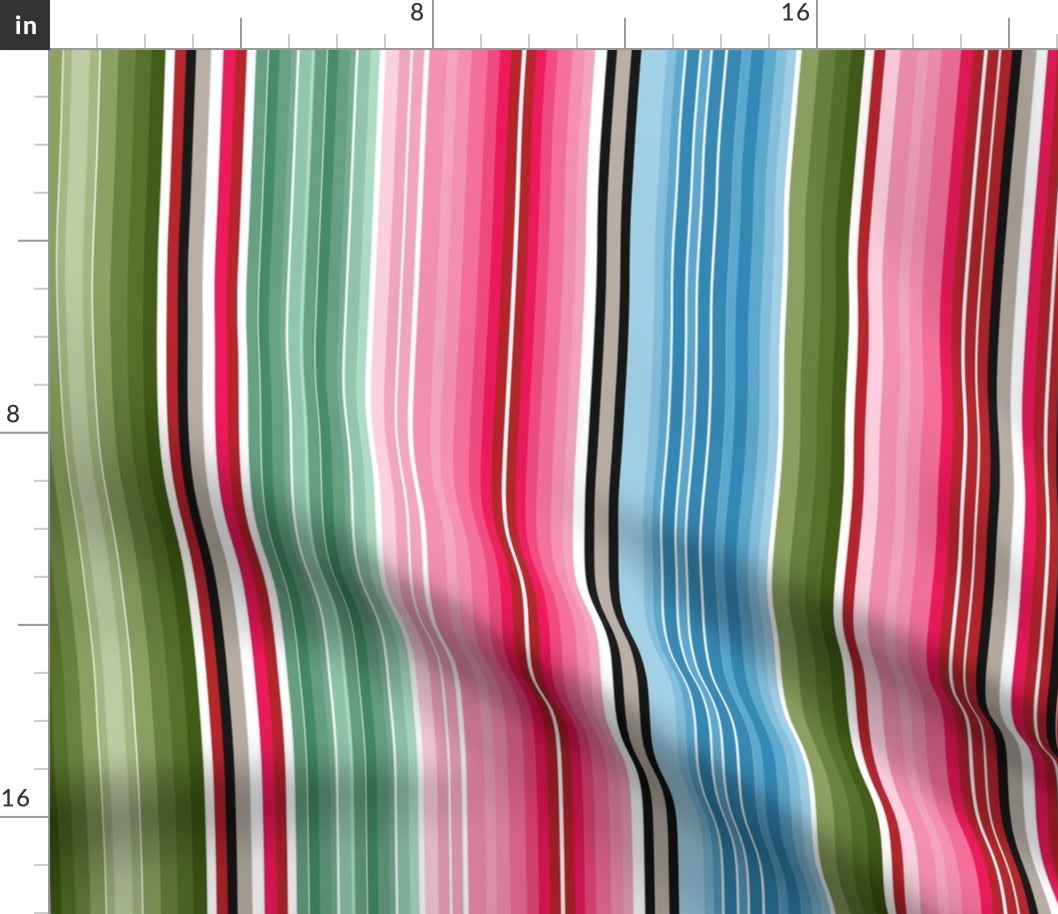Serape Mexican Striped Pattern (MEDIUM)