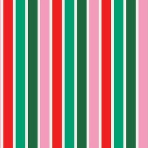  Christmas Pink and Red Stripes 