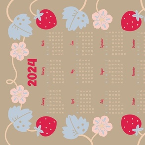 2024 calendar magenta strawberry