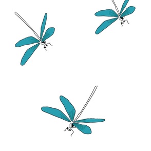 Teal dragonfly 