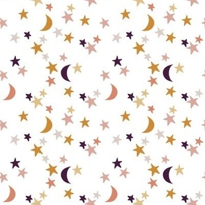 small stars and moons: elderberry, lilac kiss, rosy cheeks, moonbeam, carrot cake, honey yellow