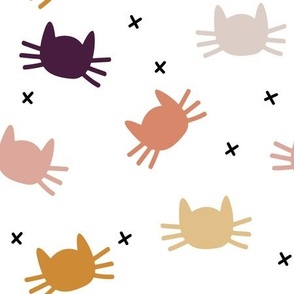 whisker cats: elderberry, lilac kiss, rosy cheeks, moonbeam, carrot cake, honey yellow