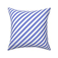 Classic Diagonal Stripes // Periwinkle and White
