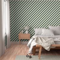 Classic Diagonal Stripes // Greenery and White