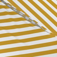 Classic Diagonal Stripes // Mustard and White