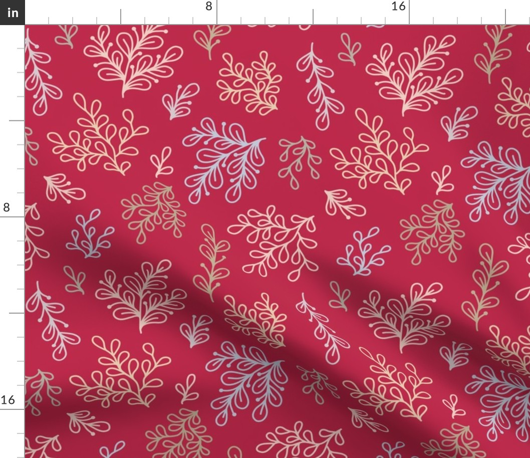 Cute leaves on viva magenta