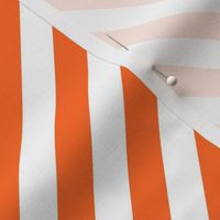 Classic Diagonal Stripes // Orange and White