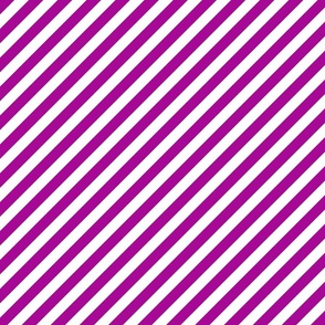 Classic Diagonal Stripes // Fuchsia and White