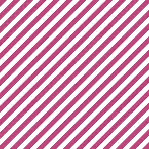 Classic Diagonal Stripes // Boho Rose and White