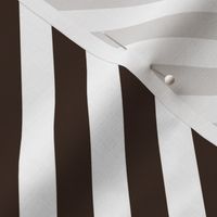 Classic Diagonal Stripes // Burnt Umber and White