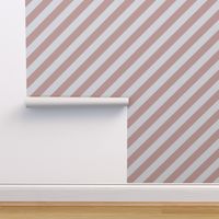 Classic Diagonal Stripes // Boho Light Peach and White