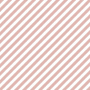 Classic Diagonal Stripes // Boho Light Peach and White