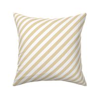 Classic Diagonal Stripes // Biscuit and White