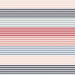 Summer Daisies Rainbow Micro Stripe by Kim Henrie