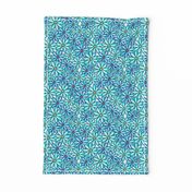 Floral Watercolor Blossom Design Blue Baby Blue