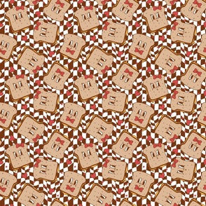 Grilled Cheese Valentine Brown Checker BG - Small Scale