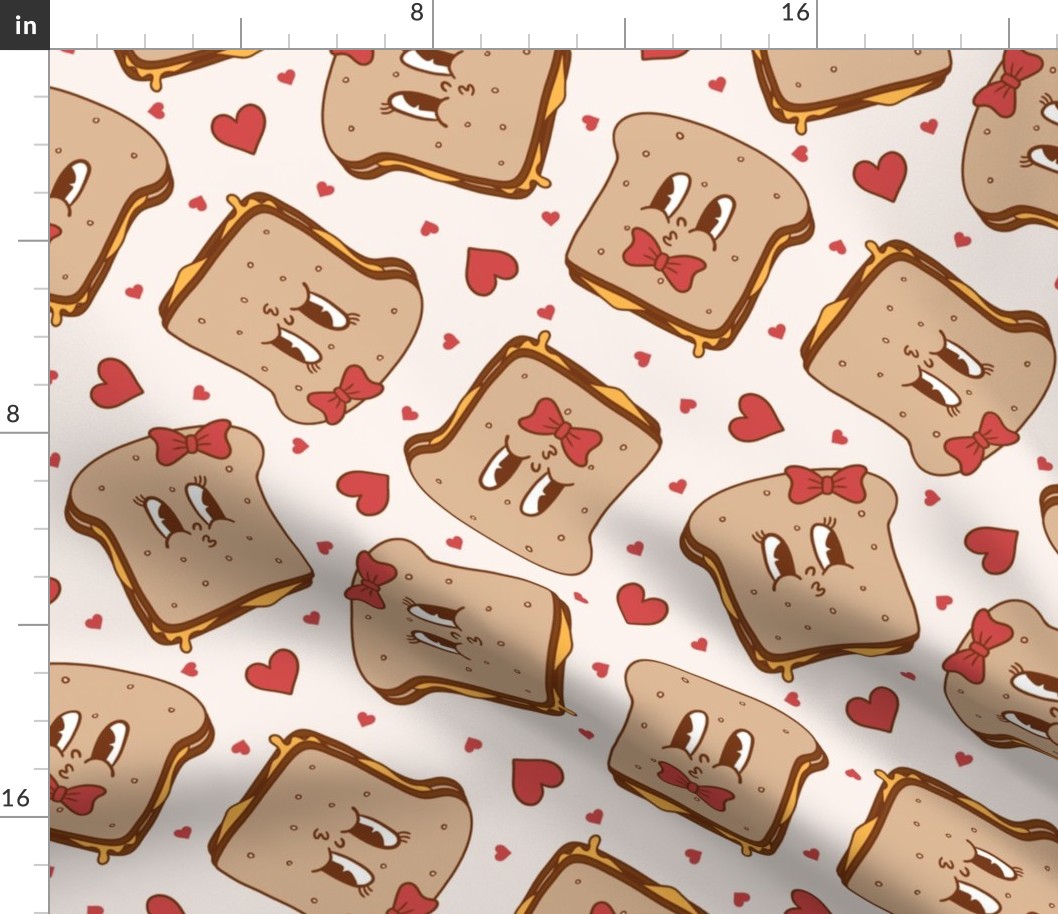 Grilled Cheese Valentine Beige BG - Large Scale
