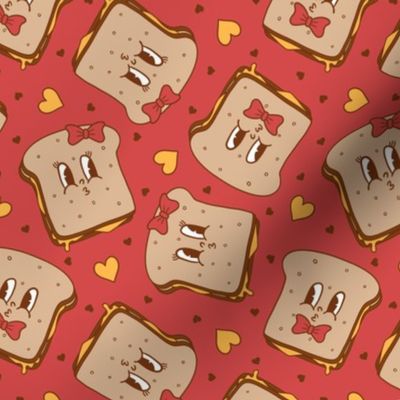Grilled Cheese Valentine Red BG - Small Scale
