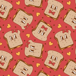 Grilled Cheese Valentine Red BG - Large Scale