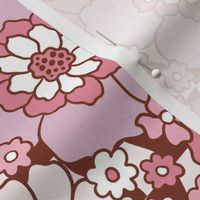 Groovy Valentine Floral Muted Rotated- Large Scale
