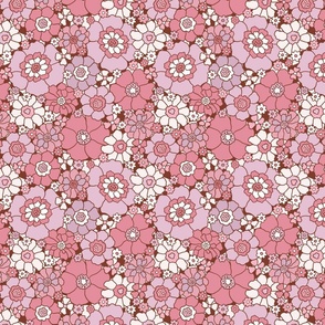Groovy Valentine Floral Muted - Medium Scale