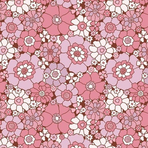 Groovy Valentine Floral Muted - Large Scale