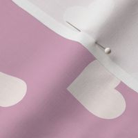 Cream Hearts Mauve BG- Large Scale