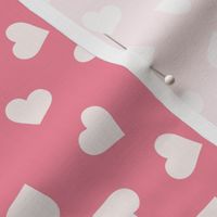 Cream Hearts Pink BG - Small Scale