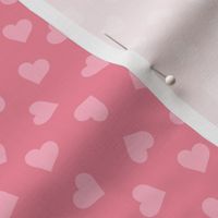 Pink Hearts Pink BG - XS Scale