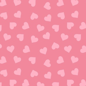 Pink Hearts Pink BG - Large Scale
