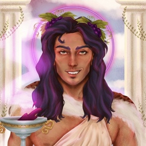 Dionysus 18" Panel Greek Mythology God of Wine and Ecstasy
