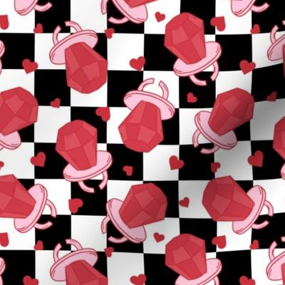 Ring Pop Valentine Red Checker BG - Small Scale