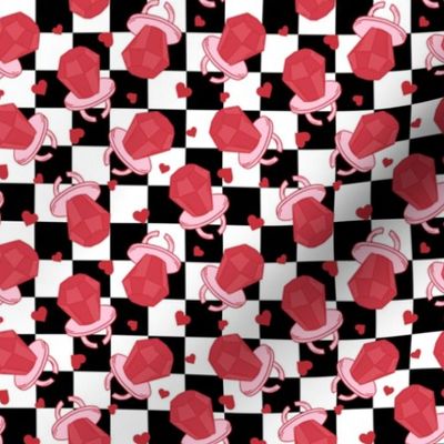 Ring Pop Valentine Red Checker BG - XS Scale