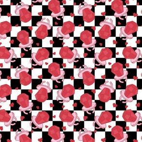 Ring Pop Valentine Red Checker BG - Medium Scale