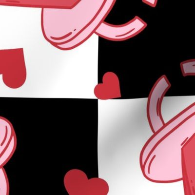 Ring Pop Valentine Red Checker BG - XL Scale