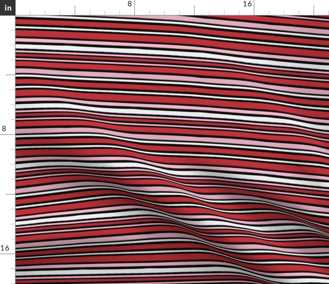 Painted Valentine Stripe Black BG - XS Scale