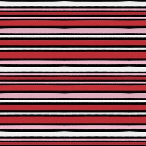 Painted Valentine Stripe Black BG - Medium Scale