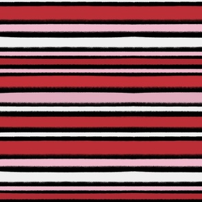 Painted Valentine Stripe Black BG - Large Scale
