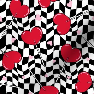 Groovy Heart Pops Valentine Version 1 - Medium Scale