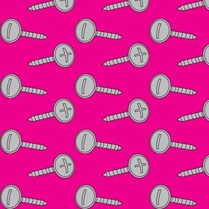 Loose Screws Color Hot Pink Pattern