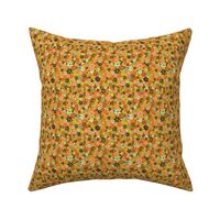 Delicate Ditsy Floral on Mustard