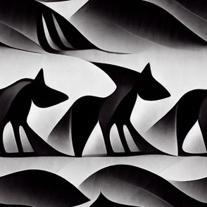 Abstract Black & White Wolf SBZ_38